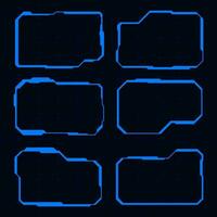 Vector HUD frame technology futuristic interface element.