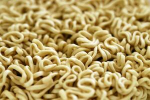 Traditional asian instant noodles texture for background close up photo