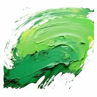 suave cepillo con golpes de petróleo pintar, verde pintar. ai generativo foto