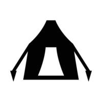 Tent Vector Glyph Icon For Personal And Commercial Use.