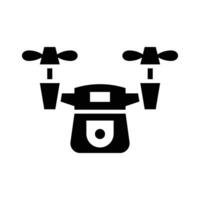 Drone Vector Glyph Icon For Personal And Commercial Use.