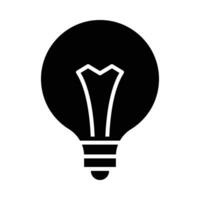 Lightbulb Vector Glyph Icon For Personal And Commercial Use.