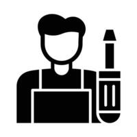 Electrician Vector Glyph Icon For Personal And Commercial Use.