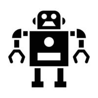 Robot Vector Glyph Icon For Personal And Commercial Use.