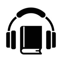 Audio Book Vector Glyph Icon For Personal And Commercial Use.