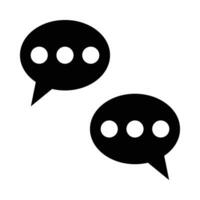 Live Chat Vector Glyph Icon For Personal And Commercial Use.