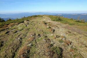 Mount Hoverla hanging peak of the Ukrainian Carpathians against the background of the sky photo