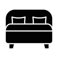 Bed Vector Glyph Icon For Personal And Commercial Use.