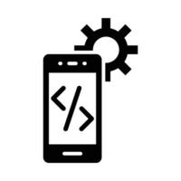 Mobile Development Vector Glyph Icon For Personal And Commercial Use.