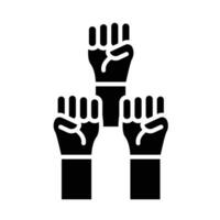 Protest Vector Glyph Icon For Personal And Commercial Use.