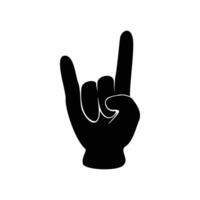 rock hand gesture design. finger style sign and symbol. vector