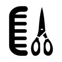 Corte de pelo vector glifo icono para personal y comercial usar.