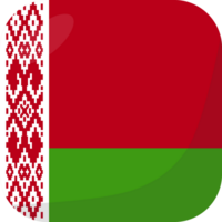 Belarus flag square 3D cartoon style. png