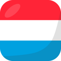 Luxembourg flag square 3D cartoon style. png