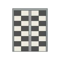 Kids drawing Vector illustration chess board pattern Isolated on White Background