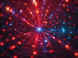 Red And White colorful glowing light pattern in background AI Generated photo