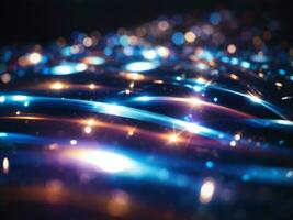 Blue And White colorful lens flare glowing light pattern in background AI Generated photo