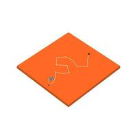 Start and finish. Cross-cutting goals, points on the strategy map. Isolated illustration on a white background. vector