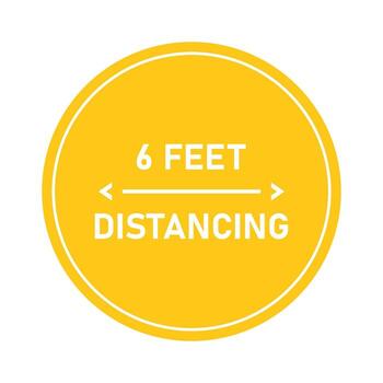 Distance warning icon sign in flat style isolated. Warning symbol for your website, logo, application, user interface design vector