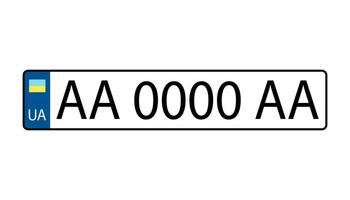 License number plate. Car plate number. Vehicle registration number. vector