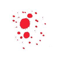 Blood splatter. Blood drops, isolated on white background. vector