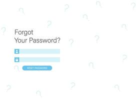 Forgot the password. Concept of forgotten password, key, account access, blocked access. Vector illustration in flat design for web page, landing, web banner