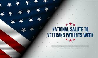 nacional saludo a veteranos pacientes semana antecedentes vector ilustración
