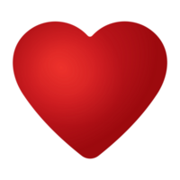 3D Red heart icon isolated. png