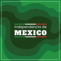 vector flat design mexico independence day concept template with green background