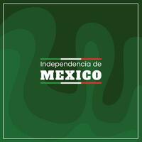 vector flat design mexico independence day concept template with green background