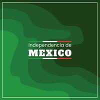 vector plano diseño mexico independencia día concepto modelo con verde antecedentes