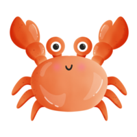 schattig krab tekenfilm tekening png