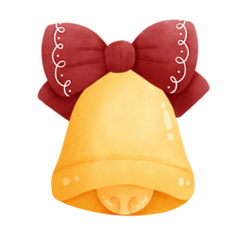 jul klocka med röd band png