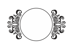 svart påsk ägg prydnad gräns med punkt mönster design med transparent bakgrund png