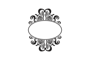 Black Easter Egg Ornament Border With Dot Pattern Design With Transparent Background png