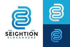 Letter S Eight Solution Logo design vector symbol icon illustration