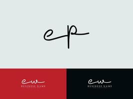 Modern Ep Initial Logo, Luxury EP Logo Letters Icon vector