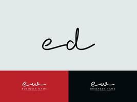 Modern Ed Initial Logo, Luxury Ed Logo Letters Icon vector