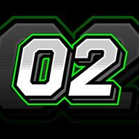 Simple And Shiny Racing Zero Two Number Vector Clipart Decal Design