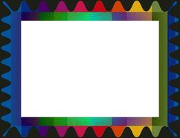 a colorful frame with a white border, abstract rainbow frame on a black background with place for your text and photo for extras effect vector