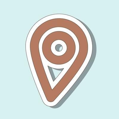 Tourist sticker location icon