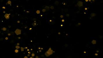 Bokeh shining colorful particles. Shimmering Glittering Particles loop animation with black background video