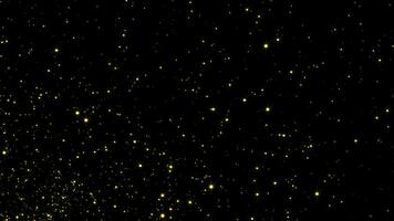 Bokeh leuchtenden bunt Partikel. schimmernd glänzend Partikel Schleife Animation mit schwarz Hintergrund video