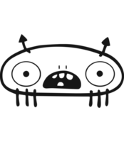 Black Line Monster png