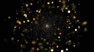 Bokeh shining spark Speed of Light Streaks particles. Shimmering Glittering Particles loop animation video