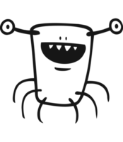 noir ligne monstre png