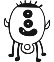 Black Line Monster png