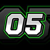 Simple And Shiny Racing Zero Five Number Vector Clipart Decal Design