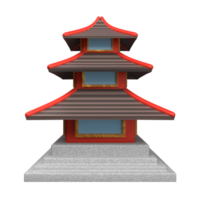 Pagoda icon 3D png