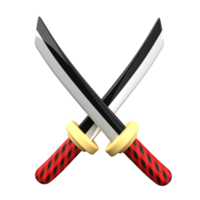 japansk kort samuraj svärd png